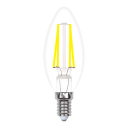 LED-C35-5W/WW/E14/CL/MB GLM10TR Лампа светодиодная. Форма свеча, прозрачная. Серия Multibright. Теплый белый свет (3000K). 100-50-10. Картон. ТМ Uniel.