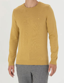 Ye_il Slim Fit Bisiklet Yaka Basic Triko Kazak - Pierre cardin фото 6