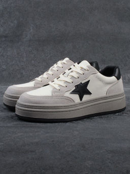 03-YE475-2 BEIGE/GREY Кроссовки женские (натуральная кожа) - Фабричный китай фото 2