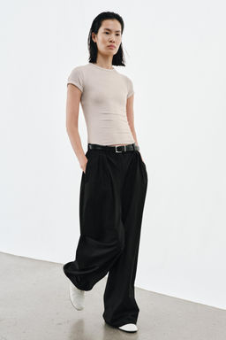 CAMISETA R?STICA CON LINO / Piedra