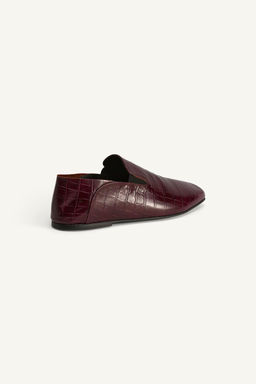 LEATHER LOAFERS WITH EMBOSSING - Zara фото 6