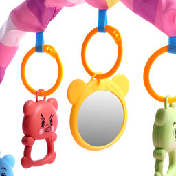 Музыкальный развивающий коврик Весёлые зверята, цвет розовый - Simaland фото 7