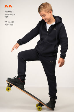 Теплый детский костюм из футера трехнитки с начесом Happyfox