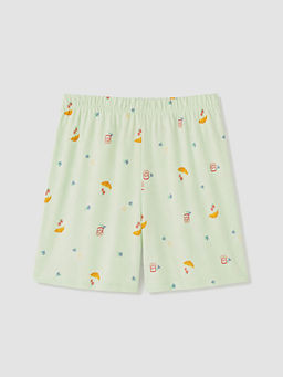 Desenli Kad?n ?ort Pijama Alt