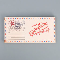 Цена за 5 шт. Коробка для шоколада, кондитерская упаковка С 23 Февраля, 17.3?8.8?1.5 см