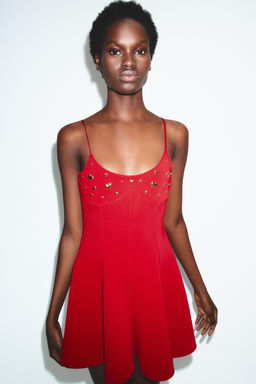 STRETCH DRESS WITH HEARTS