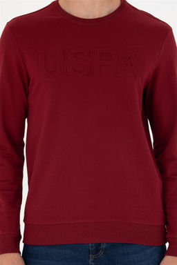 U. S. Polo Assn / Мужской бордово-красный базовый свитшот - U.s. polo assn фото 6