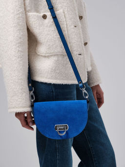 Сумка замшевая Azaro 31032 синяя гуашь