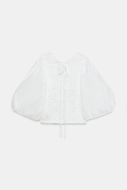 JERSEY COMBINADO PUNTO / Blanco - Zara фото 7