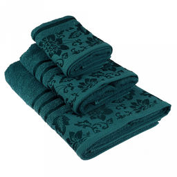 Полотенце махровое "Сильвия" 70х130см, гладкокрашенное, 375г/м2, темно-бирюзовый (морская волна) (Россия)