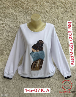 свитшот женский с рисунком (девушка) - Bruno фото 2