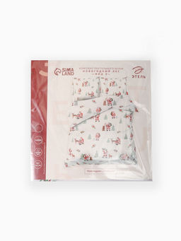 Постельное бельё 1.5-спальное Этель. Новогодний лес (вид 2), поплин