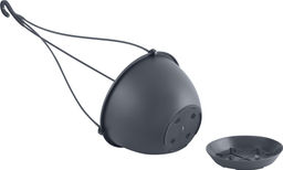 Цена за 2 шт. Горшок подвесной c фиксируемым поддоном InGreen Athena 1,5 Л, вулканический серый IG146010026