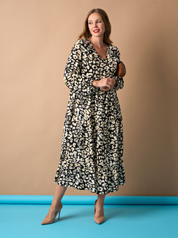 Платье 0060-23а черный с коричневым - Aquarell фото 5