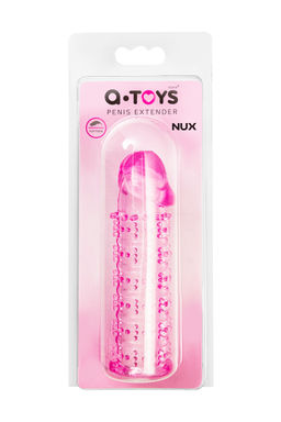 Насадка на пенис A-Toys by TOYFA Nux, TPE, розовый, 12,5 см
