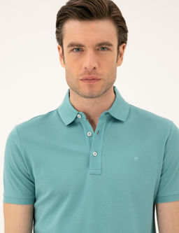 Базовая футболка приталенного кроя мятного меланжа - Cacharel фото 2