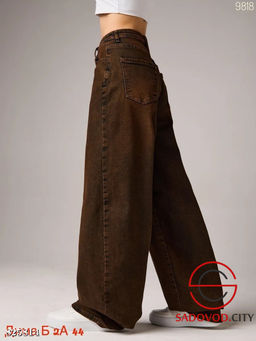 Джинсы женские багги с высокой посадкой