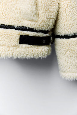 FAUX SHEARLING BIKER JACKET ZW COLLECTION - Zara фото 7