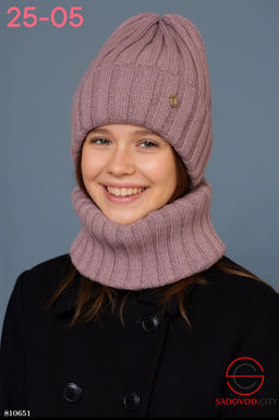 Набор 2в1 шапка внутри подкладка флис - Bruno фото 4