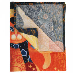 Салфетка хозяйственная 50х60см "Кошки" 1, рогожка 171г/м2, хлопок 100%, без упаковки, "Домашняя мода" (Россия)