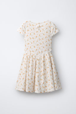 VESTIDO NIDO DE ABEJA FLORES / Crudo - Zara фото 4