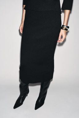 KNITTED MIDI SKIRT - Zara фото 5