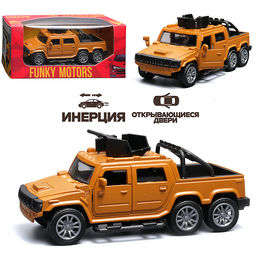 Жёлтая инерционная машинка вид G die-cast , 1:32