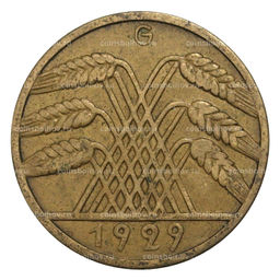 Монета 10 рейхспфеннигов 1929 года G Германия
