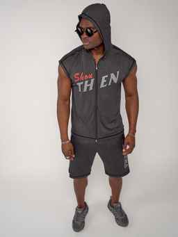 Спортивный костюм летний мужской темно-серого цвета 2264TC - FUYOUKAI фото 12