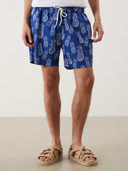 K?sa Boy Desenli Erkek Deniz ?ortu