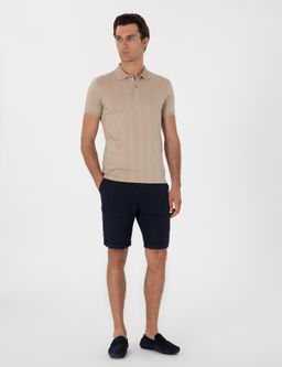 Vizon Slim Fit Desenli Polo Yaka T-shirt