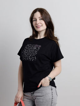 CRB wear/ CSMW 60396-22 Футболка женская,черный/Ex.Cherubino  фото 2