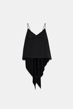 ASYMMETRIC SATIN CAMISOLE TOP - Zara фото 20