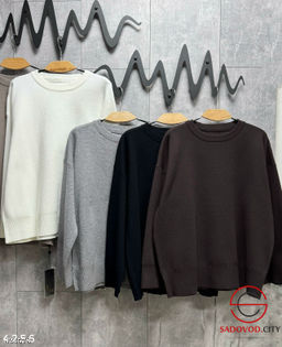 Свитер-туника из плотного вязаного трикотажа