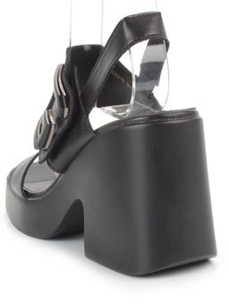 08-PEY330-2 BLACK Босоножки женские (натуральная кожа)