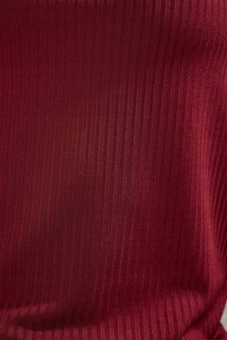 Trendyolmilla Ekru Kalp Yaka Reglan Kol Fitilli Esnek Crop Orme Bluz TWOSS22BZ1454 фото 8