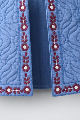 CHALECO TEXTURA BORDADOS / Azul - Zara фото 7