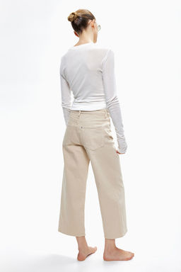 Wide High Cropped Jeans - H&m фото 3