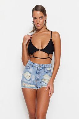 TRENDYOLMILLA Mavi Denim Plaj Sort TBESS23SR00037  фото 3