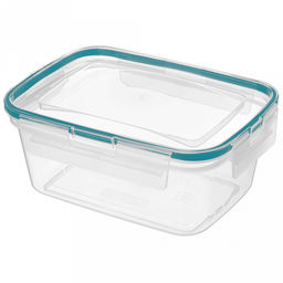 "Asti" Контейнер для продуктов пластмассовый 1,3л, 19,5х14,7х8,4см, герметичный, с защелками, прозрачный, подходит для СВЧ (Россия)