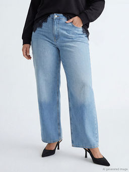 Wideleg Kad?n Jean Pantolon