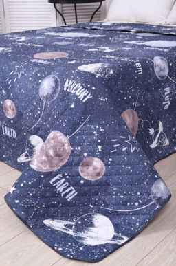 Покрывало-плед двухстороннее стеганое из полиэфирной ткани Полисатин Премиум 240Х212 N-Collection  фото 4