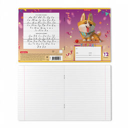 Цена за 280 шт. Тетрадь школьная ученическая ErichKrause Корги, 12 листов, линейка (в плёнке по 10 шт.)  фото 19