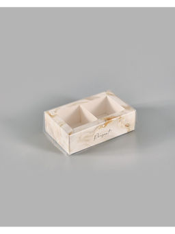 Цена за 5 шт. Коробка для 2 конфет с ячейками «Мрамор», 10×6×3 см