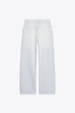 MID-RISE WIDE-LEG TRF JEANS - Zara фото 8