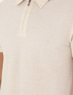 Футболка узкого кроя цвета экрю - Cacharel фото 7