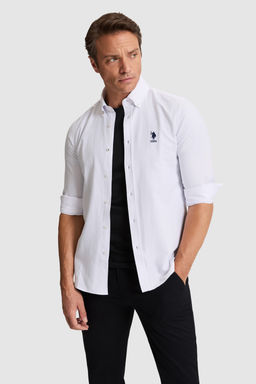 Erkek Beyaz Uzun Kollu Basic G_mlek - U.s. polo assn фото 5