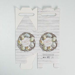 Коробка кондитерская складная, упаковка «С Пасхой», 14×14×14 см