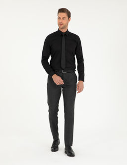 Siyah Slim Fit Uzun Kollu Basic G_mlek - Pierre cardin фото 4