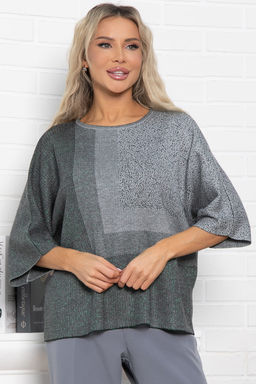 Джемпер Орлеан (серый/изумруд) Б14998-4М